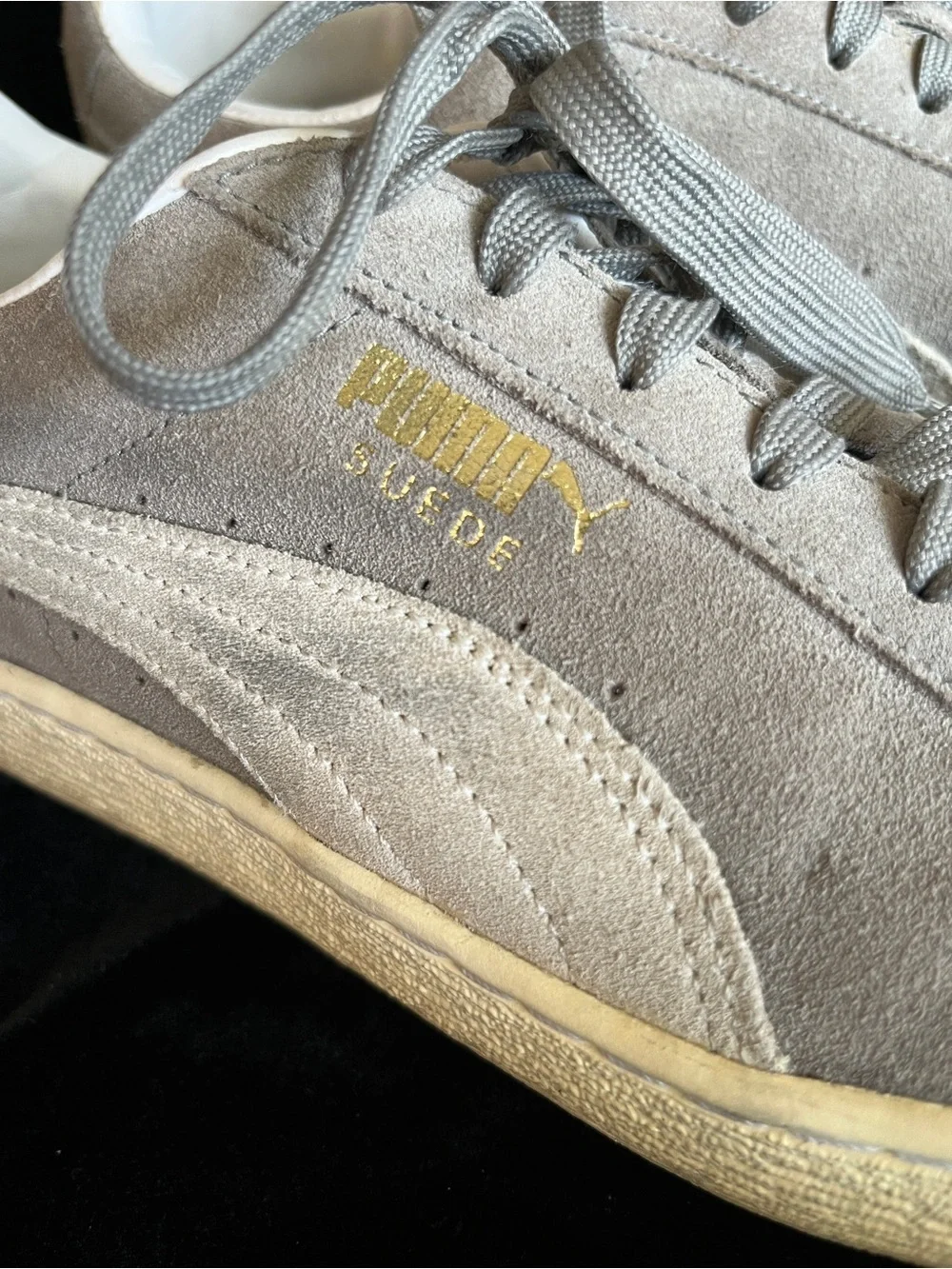 Puma Suede Classic + Shoes Sneakers Oatmeal Grey Men's 12